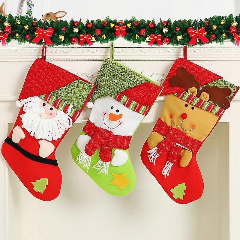3pcs Christmas stocking tree decorative Ornament