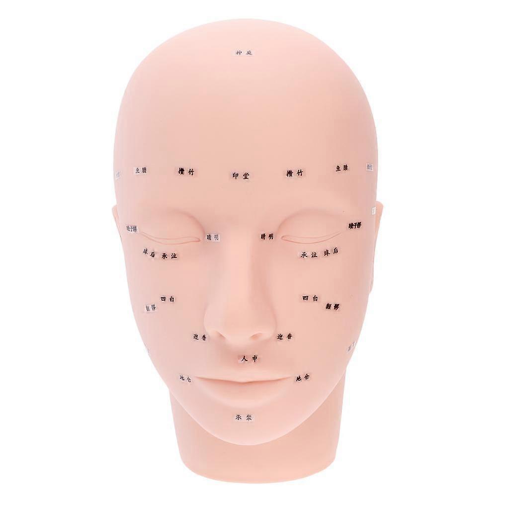 Soft Mannequin Training Head with Acupoints Eyelash Makeup Massage Practice