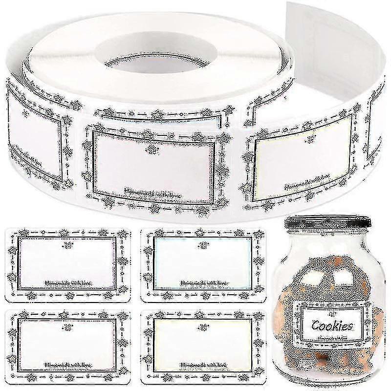 1 Roll/250 Pieces Food Labels Self Adhesive Jam Jar Labels 5x3cm Container Labels