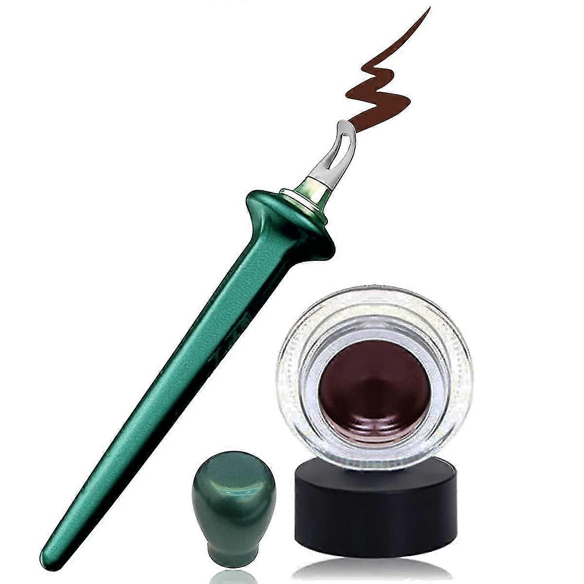 Eyeliner Applicator Kit, Silicone Eyeliner Tool with Eyeliner Cream, Reusable Silicone Eye Liner Tool Waterproof Eyeliner