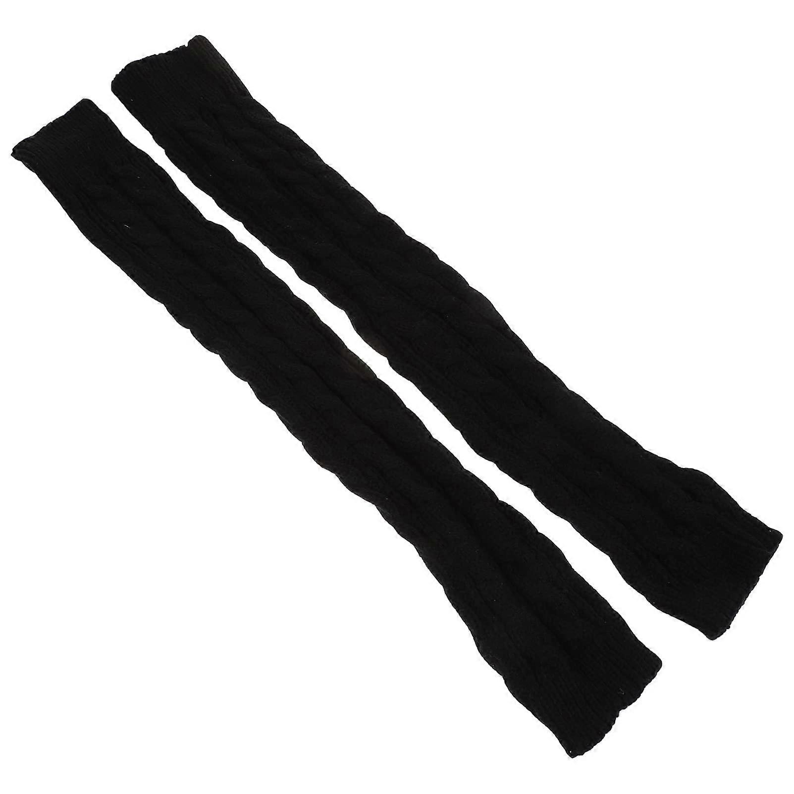Knitted Fingerless Sleeves Twisted Long Fingerless Sleeves Long Warm Gloves Half - Finger Sleeves