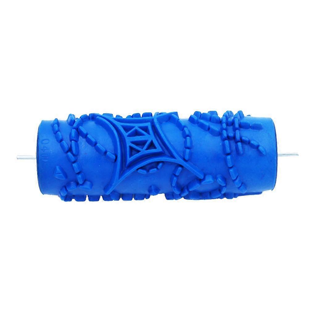 5'' Embossed Paint Roller Sleeve Wall Stencil Brush Flower Pattern Decor #11