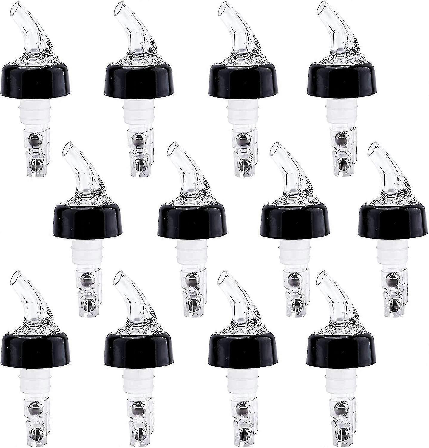 12 Pack Automatic Measured Bottle Pourer, 1 Oz White