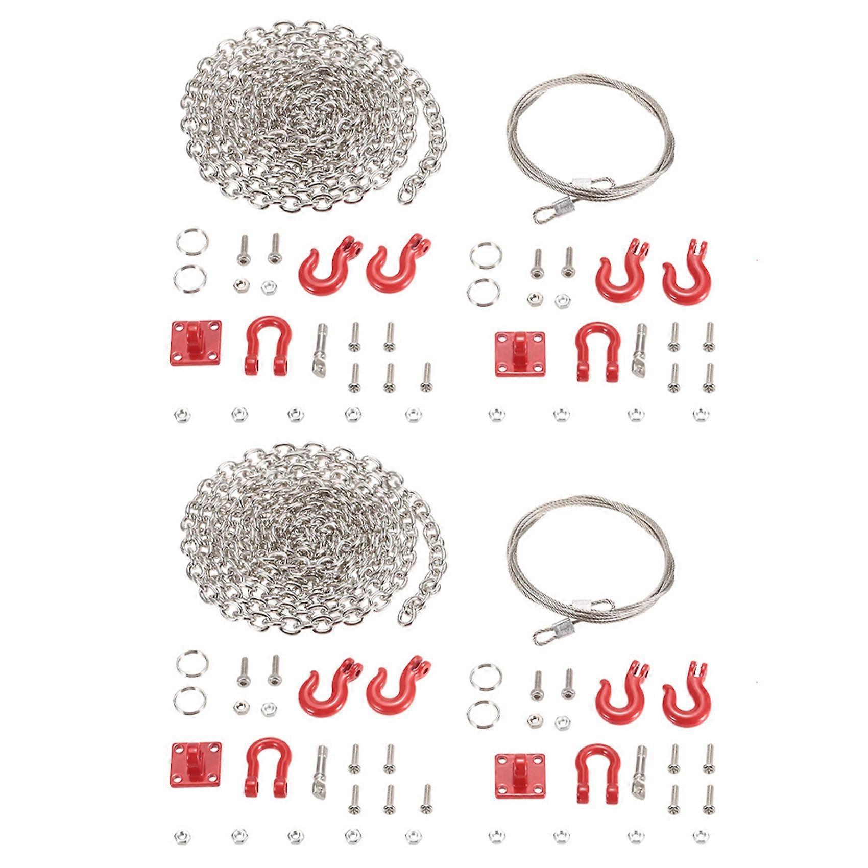 2X RC Car Parts Metal Trailer Hook Tow Chain Shackle Bracket for Traxxas Trx4 Axial Scx10 Wraith D9
