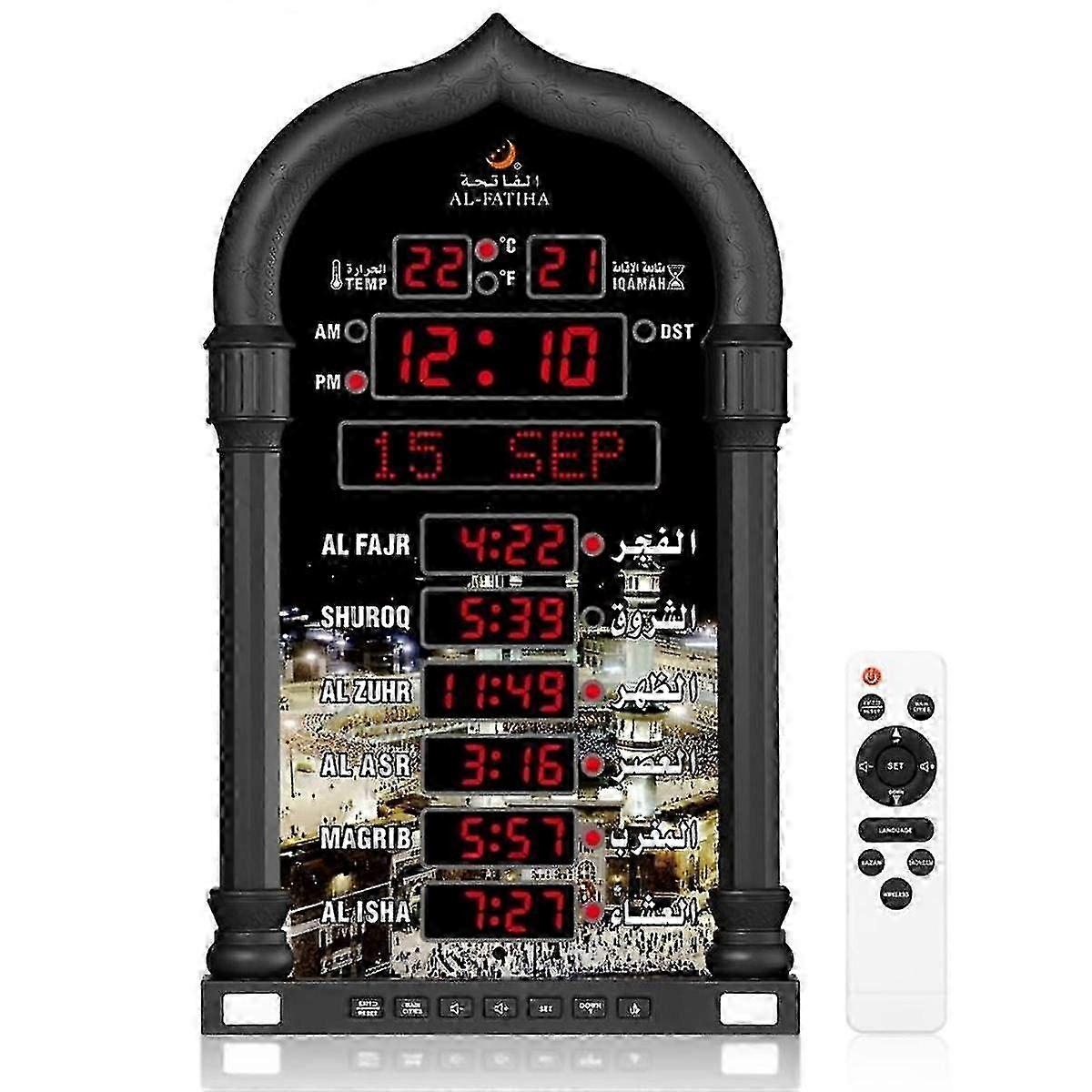 Wall Clock, Led Muslim Prayer Clock, Read Home/office/mosque Digital