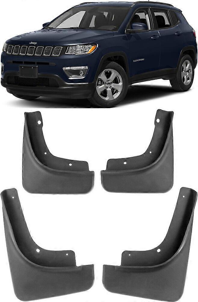 Front & Rear Molded Splash Guards Mud Flaps For 2017-2024 Jeep Compass