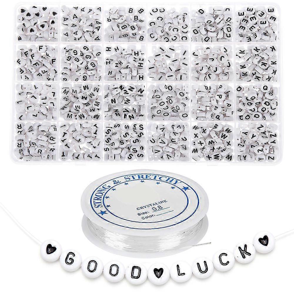 Alphabet Round Beads For Bracelets