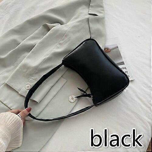 Handbag Soft PU Leather Women's Handbags Purple Underarm Bag Retro Solid Color Ladies Fashion Design Girls Small Shoulder Bags
