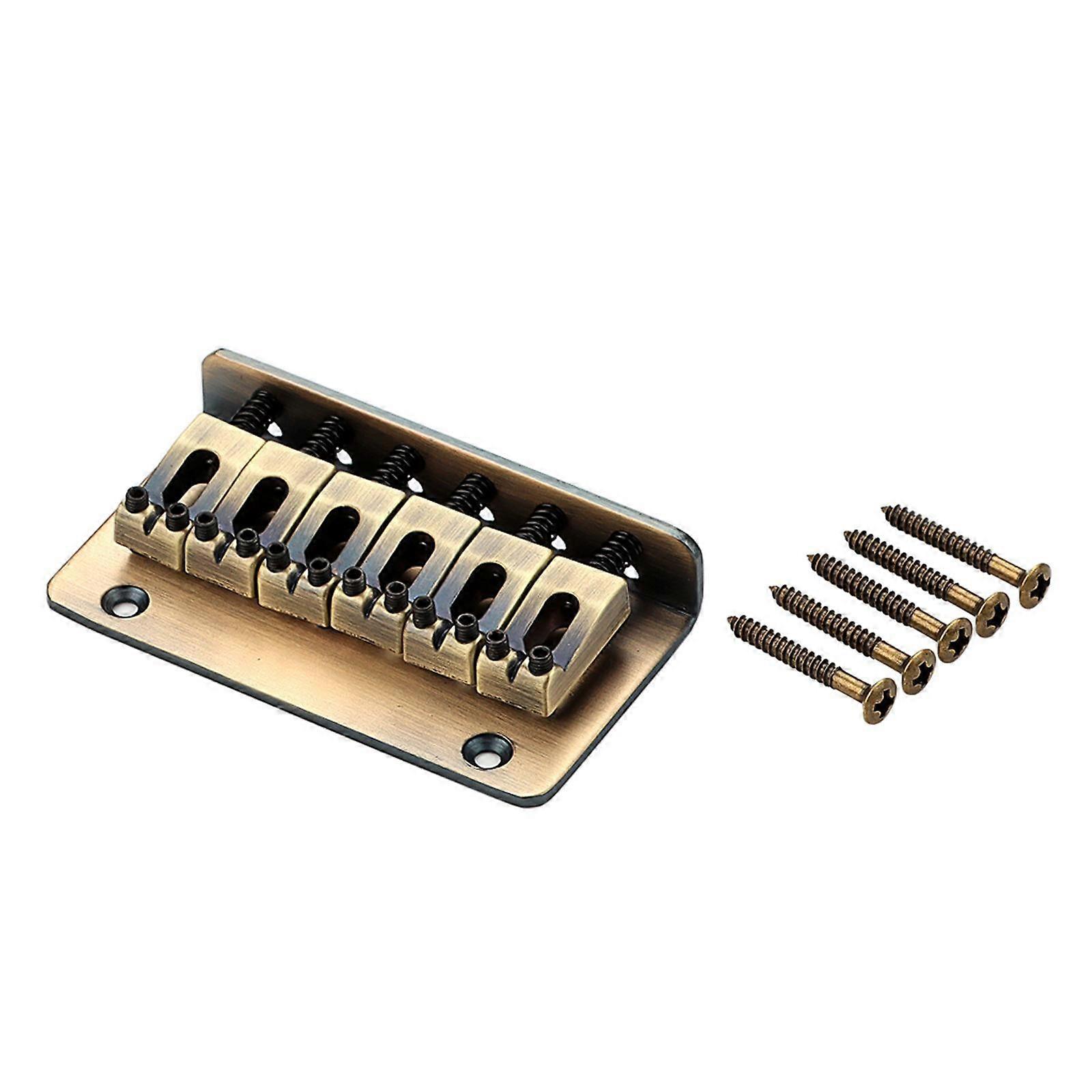 Guitar Fixed Bridge Replace for Six String Guitar Easy to Install Metal 73mm
