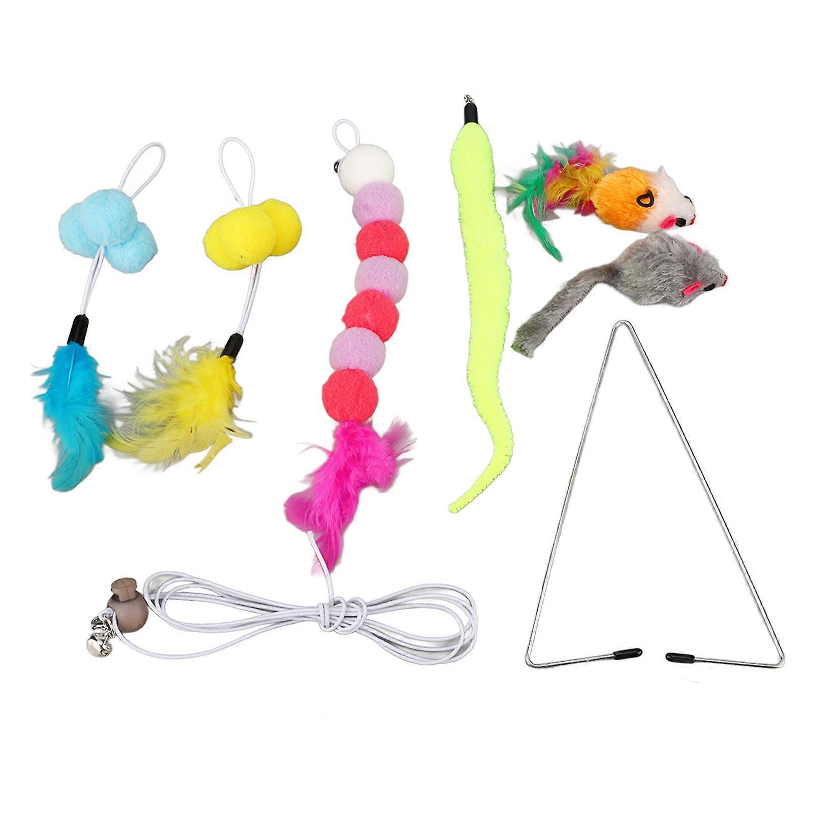 Asılı Kapı Kedi Oyuncakları Ayarlanabilir Komik Kendi Kendine Oyun Kediler Evcil Hayvanlar için İnteraktif Asılı Kedi Oyuncakları