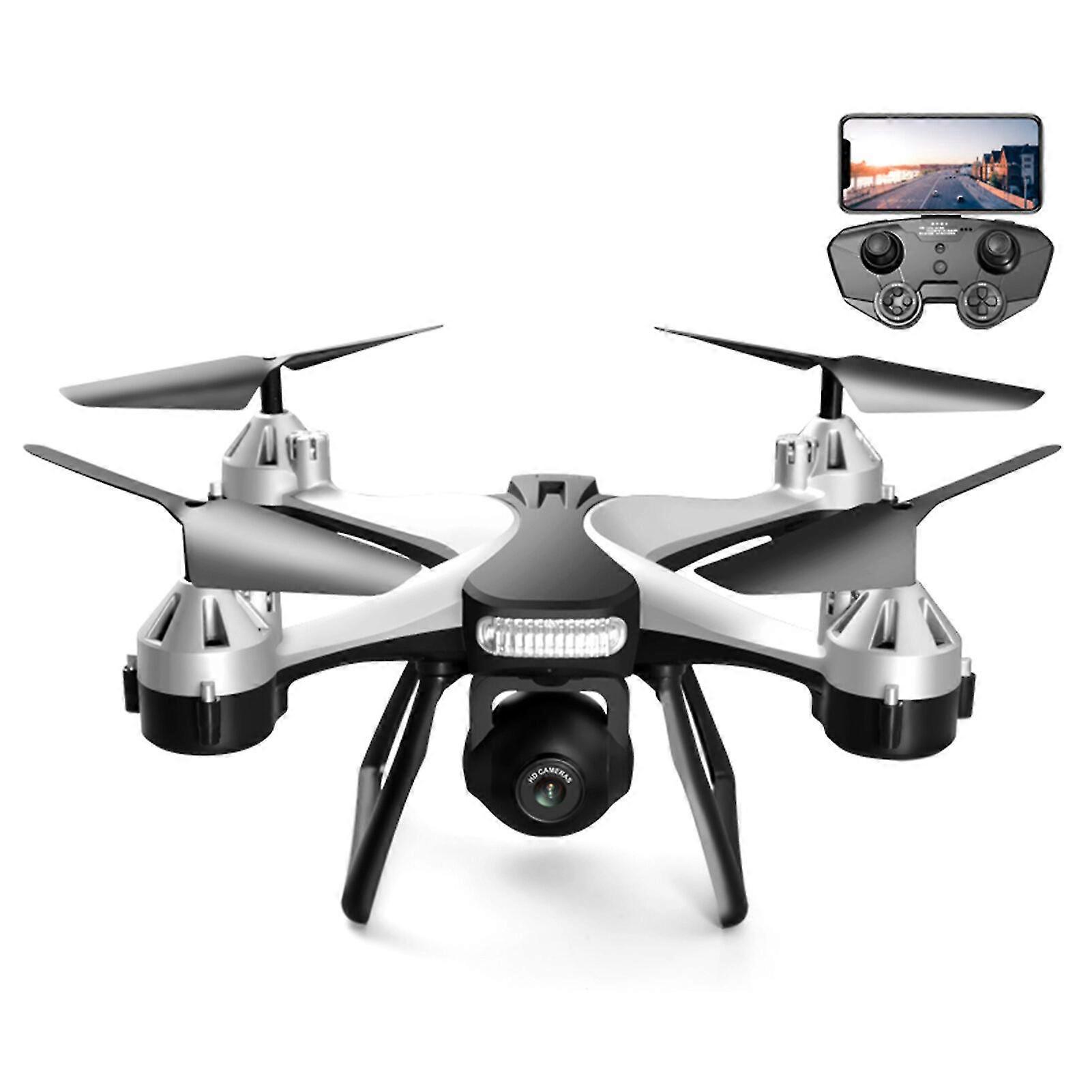 Télécommande Drone avec Caméra 4k Double Caméra Télécommande Quadcopter avec Fonction Auto Hover Mode Sans Tête 6 axes Stabilité