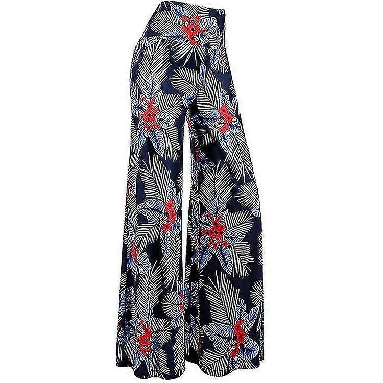 Women's Wide Leg Pants Flared Pants Stretchy High Waist Casual Long Pants-X