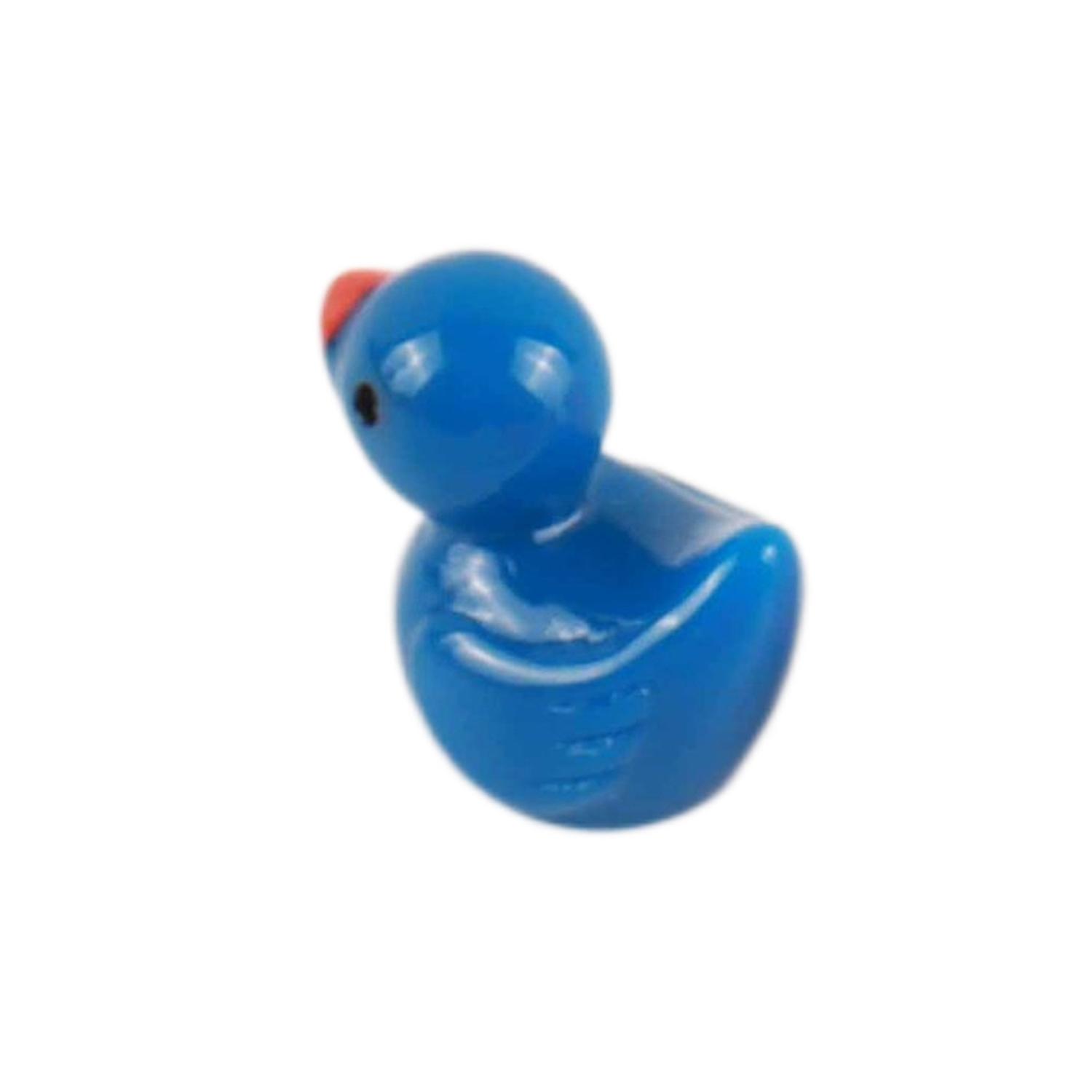 50Pcs Mini Resin Duck Toy Colorful Small Duck Ornament Tiny Animal Figurine Miniature Statue Desktop
