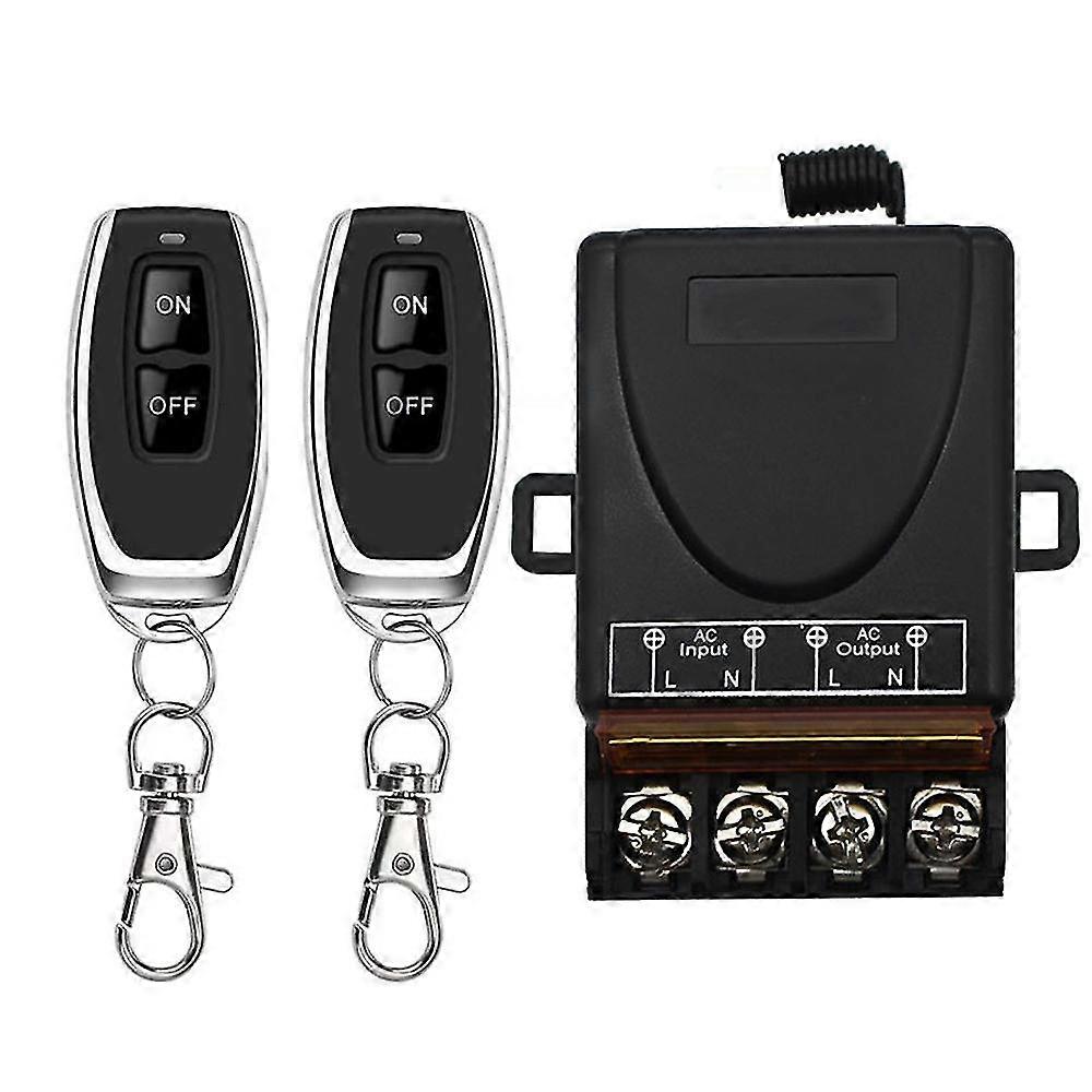 Ac 220v 30a 1ch 433mhz Wireless Remote Control Switch Rf Relay Receiver + On/off Transmitter For El