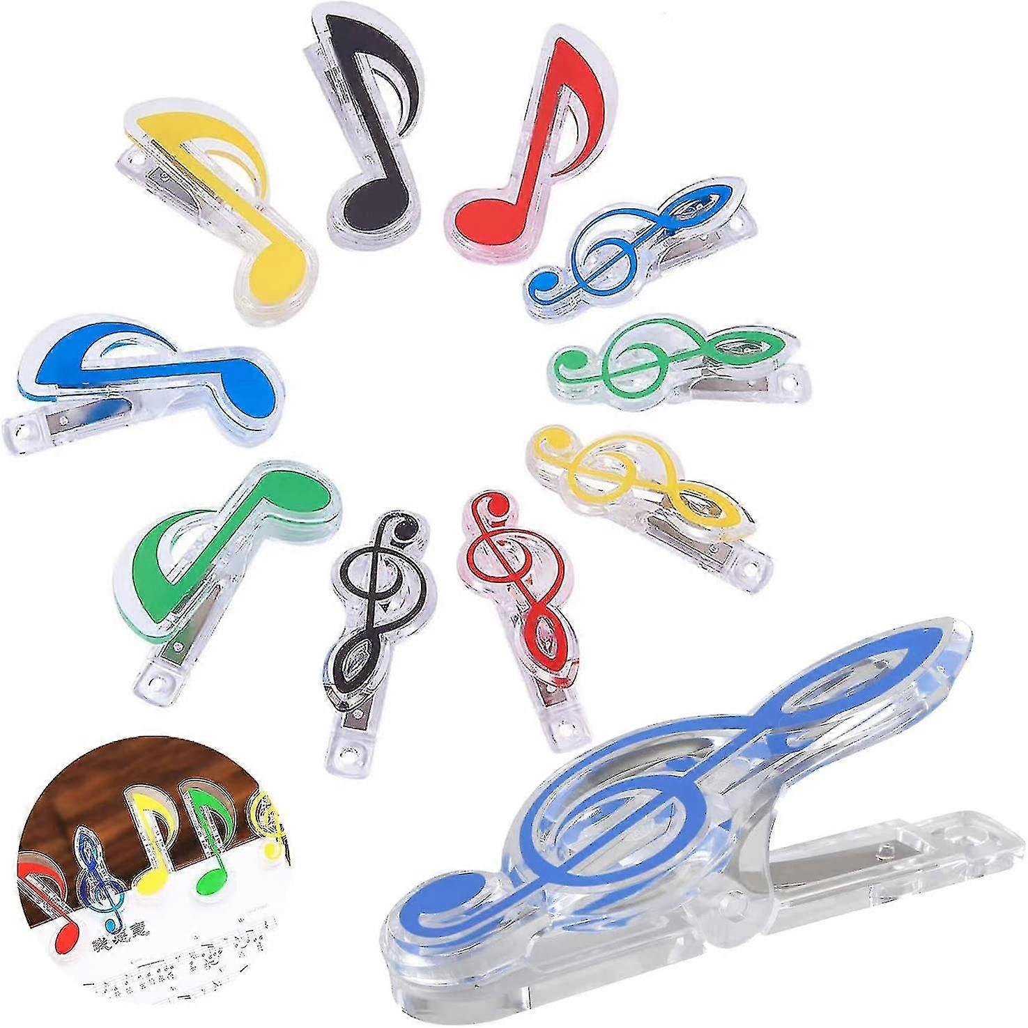 12 Pieces Of Piano Sheet Clips Sheet Music Clips And Book Pages (random Colors)