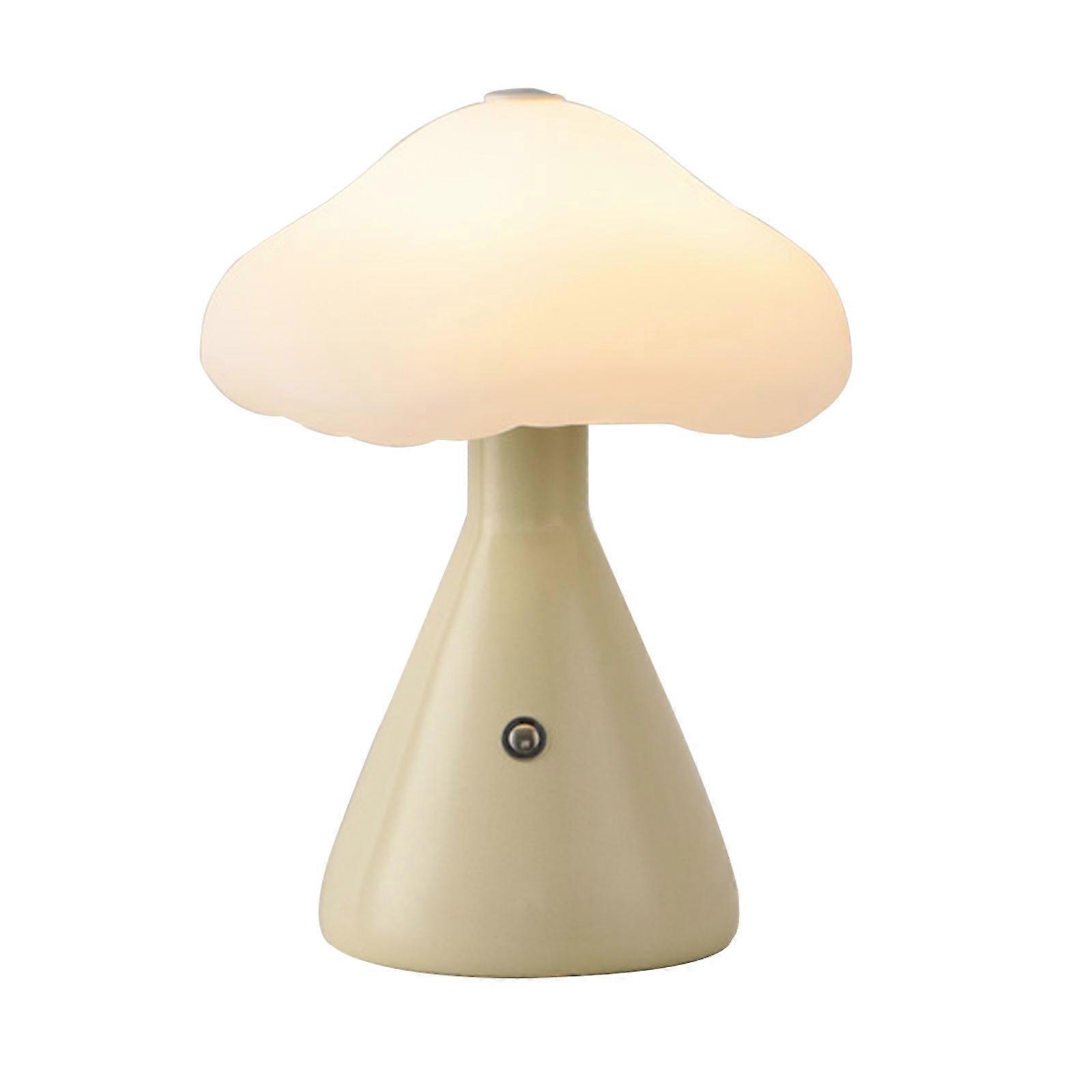 Mushroom Lamp For Bedroom, Portable Dimmable Bedside Lamp With Usb Charging, Cordless Nightlight