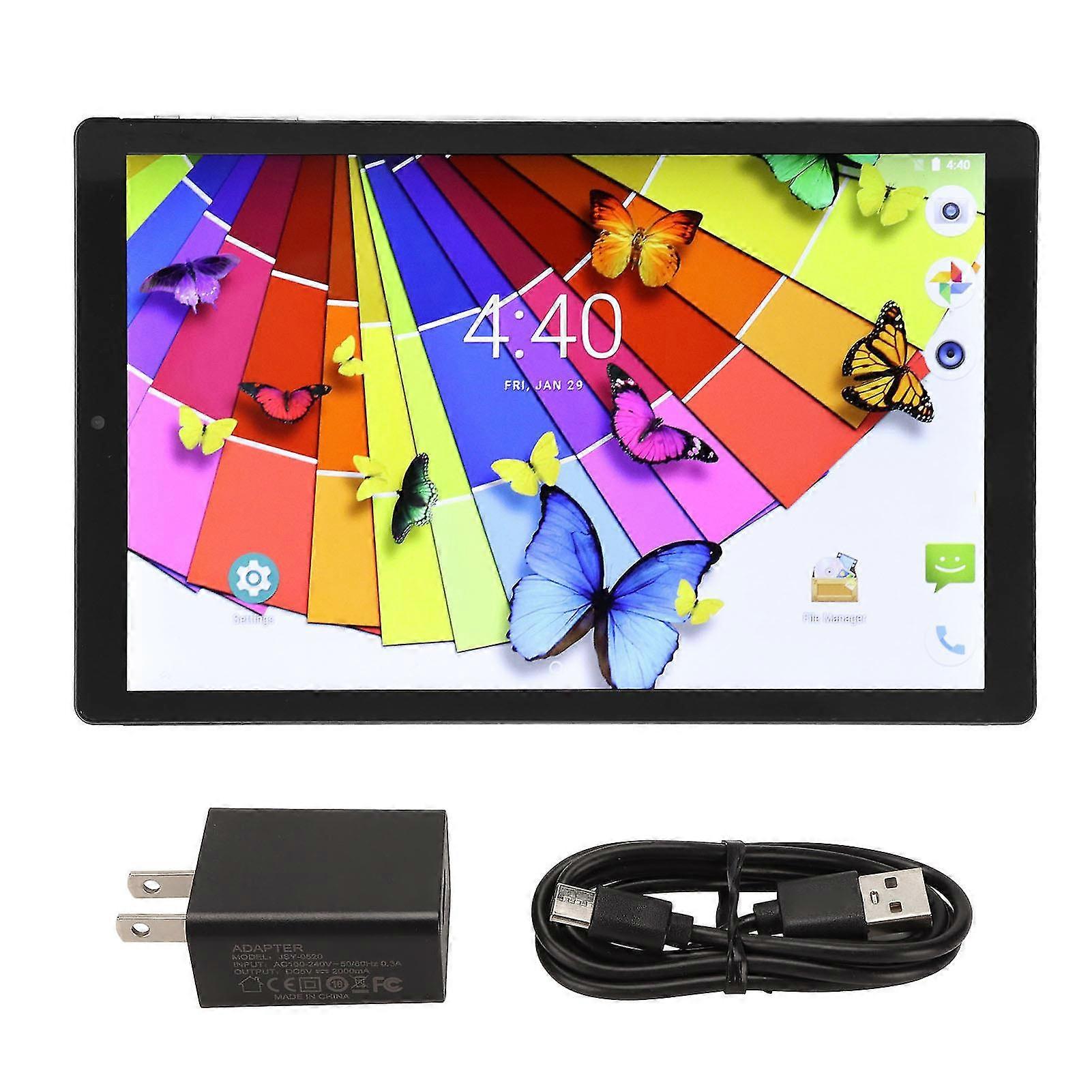 6GB 256GB Octa Core CPU 10 Inch Tablet with IPS Display, 3 Card Slots, 7000mAh Battery, 5G WiFi, US Plug - Orange Color