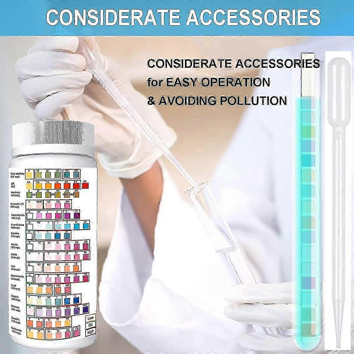 16 in 1 Wassertest-Kits für Trinkwasser - Hauswasser-Testkit, Wasserqualitäts-Messkits (50 Stück Teststreifen)