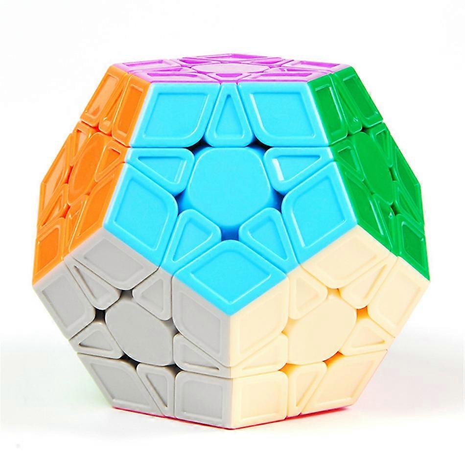 Megaminx Magic Cube 3x3 Stickerless Dodecahedron Speed Cubes Brain Teaser Twist Puzzle Toy