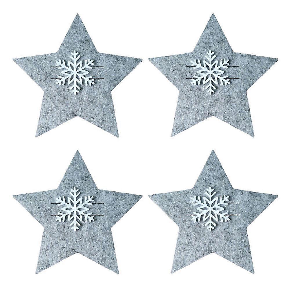 4 Pieces Five Pointed Star Tableware Covers Party Tableware Desktop Cutlery Bag
