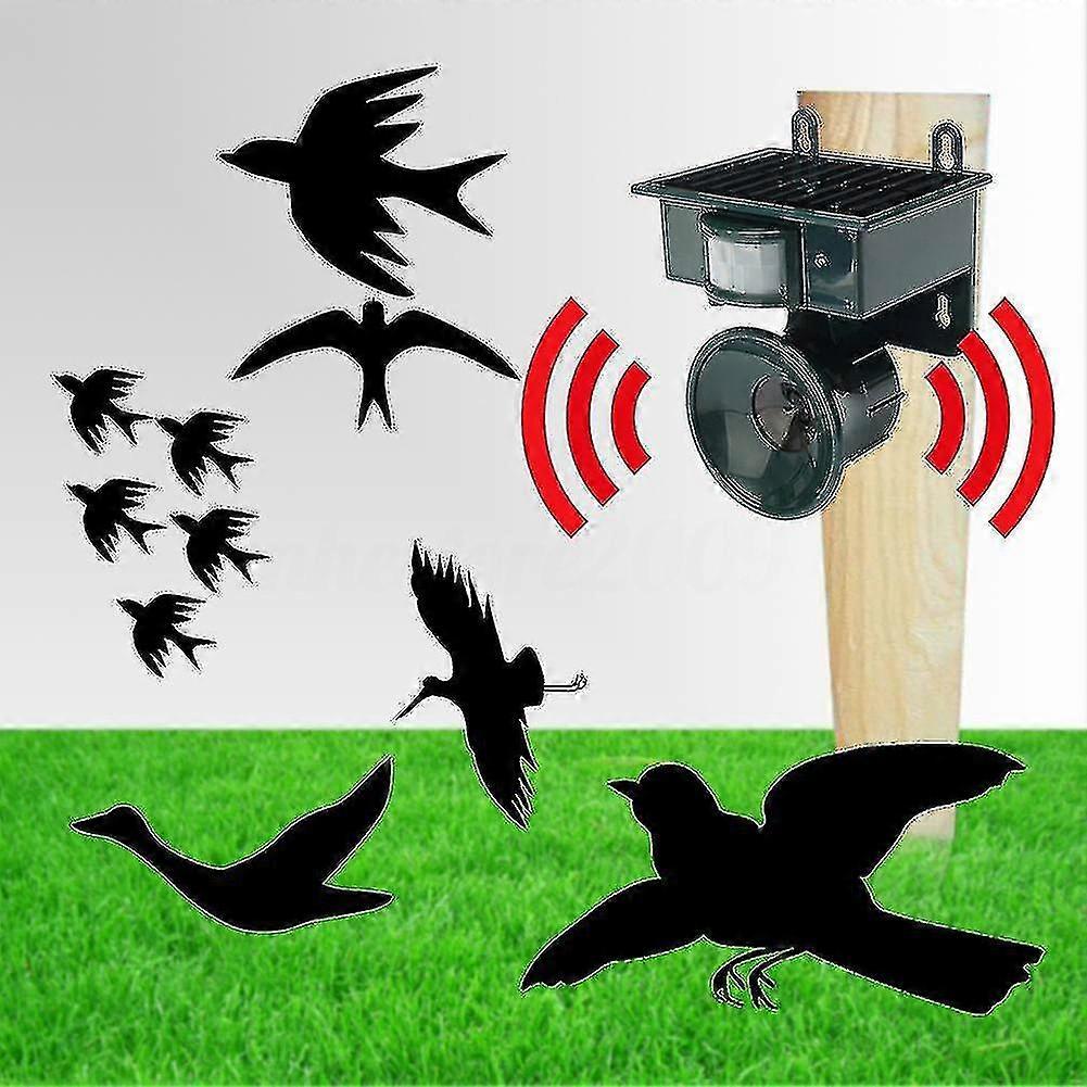 Solarbetriebene Outdoor Ultraschall Schädling Vogel Krähe Tier Repeller Repellent S
