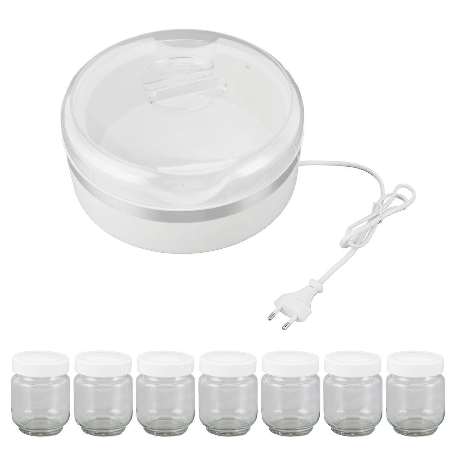 Yogurt Maker Multifunctional Constant Temperature High Capacity Inner Pot Automatic Rice Wine Maker with 7 Cups for Home EU Plug 220V