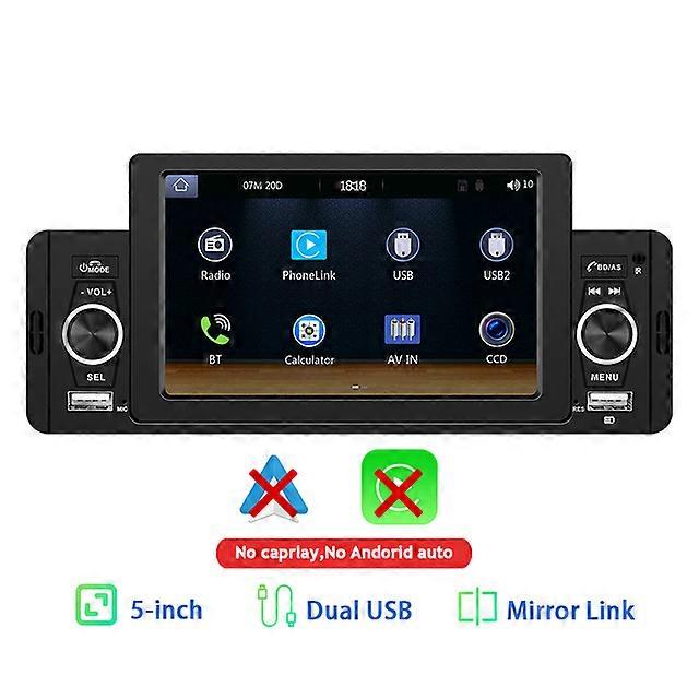 Hikity Autoradio 1 Din Car Radio Carplay MP5 Player Auto Stereo Digital Bluetooth Audio FM Music Stereo With Dual USB AUX Input