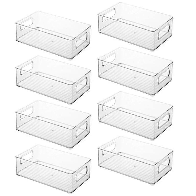 Fridge Storage Organizer, Stackable Storage Organizer - Clear BPA Free Organizer for Refrigerator, Freezer and Kitchen