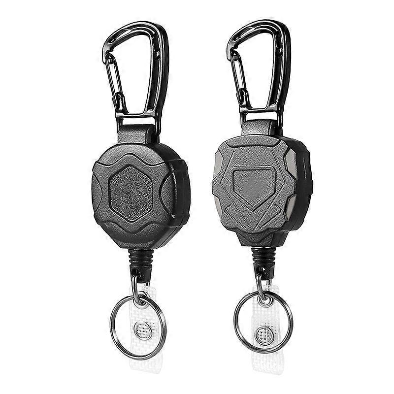 Dww-Lot de 2 Porte-cls rtractable en mtal robuste