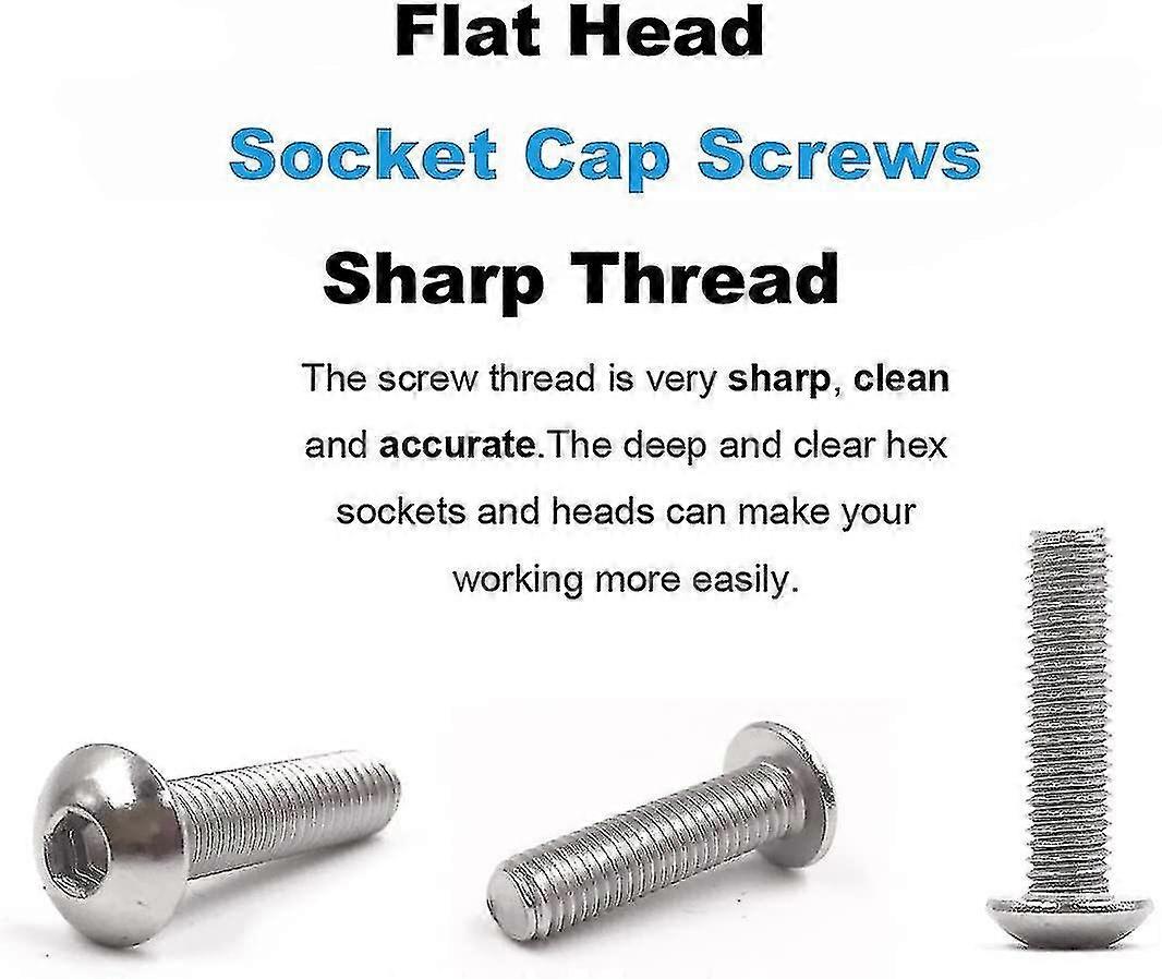 Screw Nut Kit, 500pcs Flat Head Bolts Screw Nut Assortment Kit