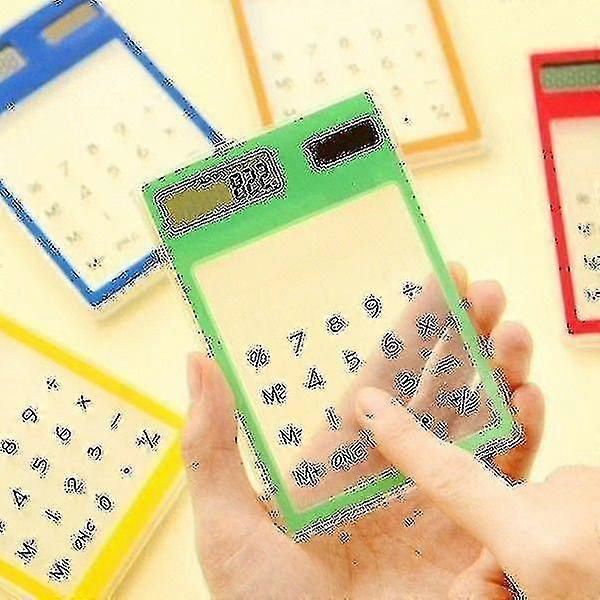 Ultra-thin Solar Energy Touch Clear Scientific Calculator, Multicolor