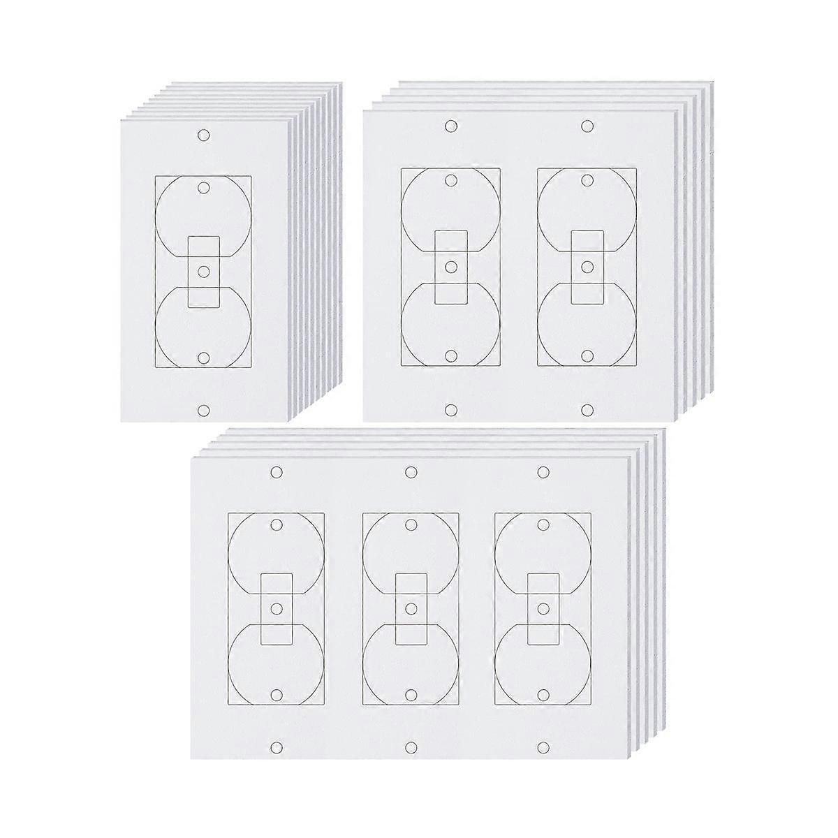 20Pcs Wall Insulation Outlet Insulators Sealers,Electrical Outlet Insulation Pads for Wall, Light