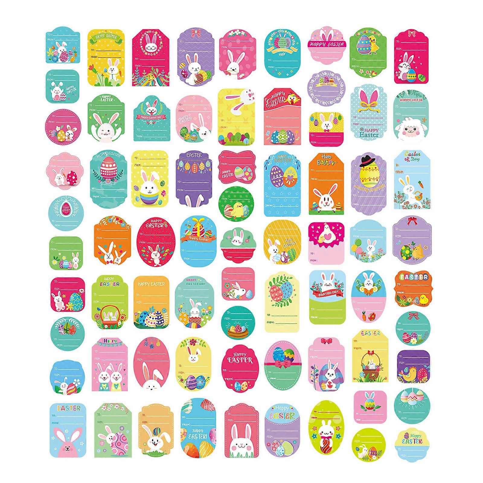 144 Pcs Easter Stickers Envelope Sealing Stickers for Gift Wraps, Baking Decor