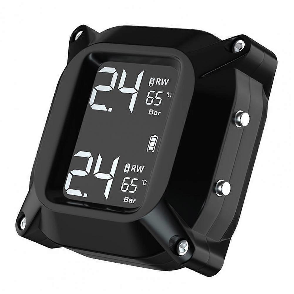 Solid Waterproof Tire Pressure Monitor Power Saving High-Precision Motorcycle TPMS Tire Pressure Monitoring System