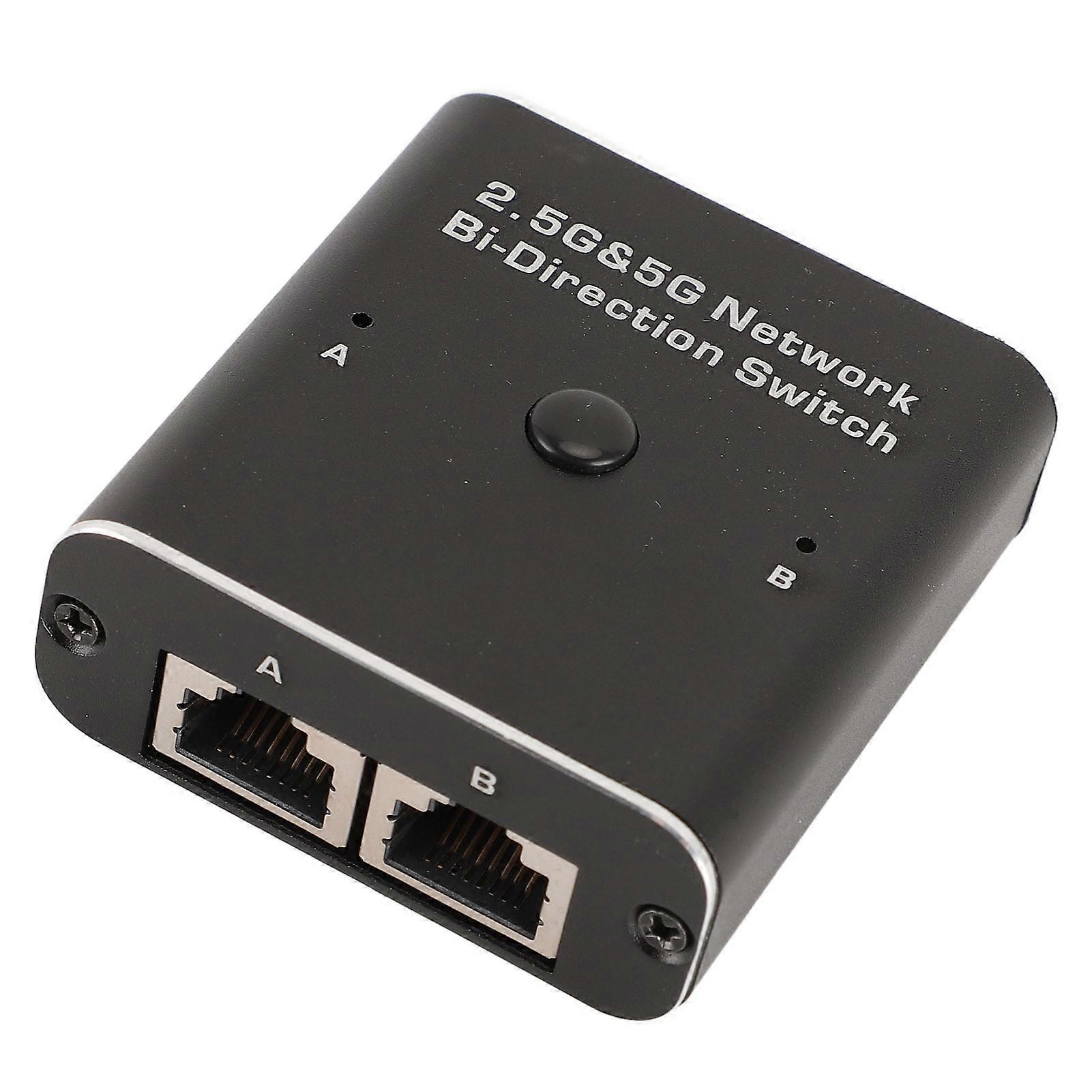 2.5G 5G Network Bidirection Switch 2 in 1 Out Or 1 in 2 Out Two Way 2 Port RJ45 Internal External Networking Switcher Adapter