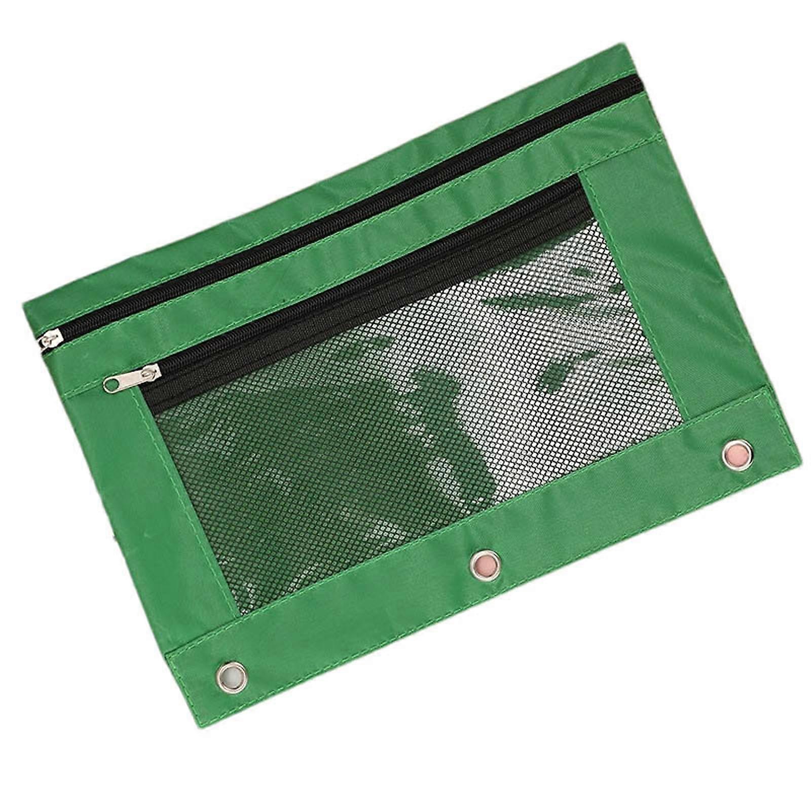 Three-hole Pencil Case Single Zipper Transparent PVC Document Storage Bag Detachable Folder Large Capacity Pencil Case