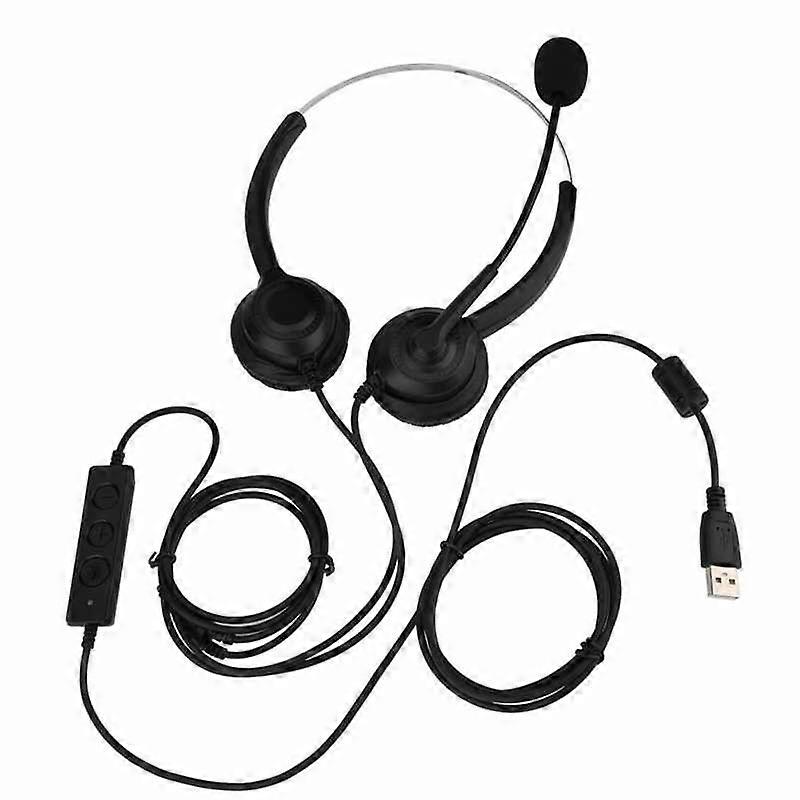 Mute Function Call Center USB Headset Noise Cancelling Call Center Headset with Microphone For Computer/Telephone/Desktop Box