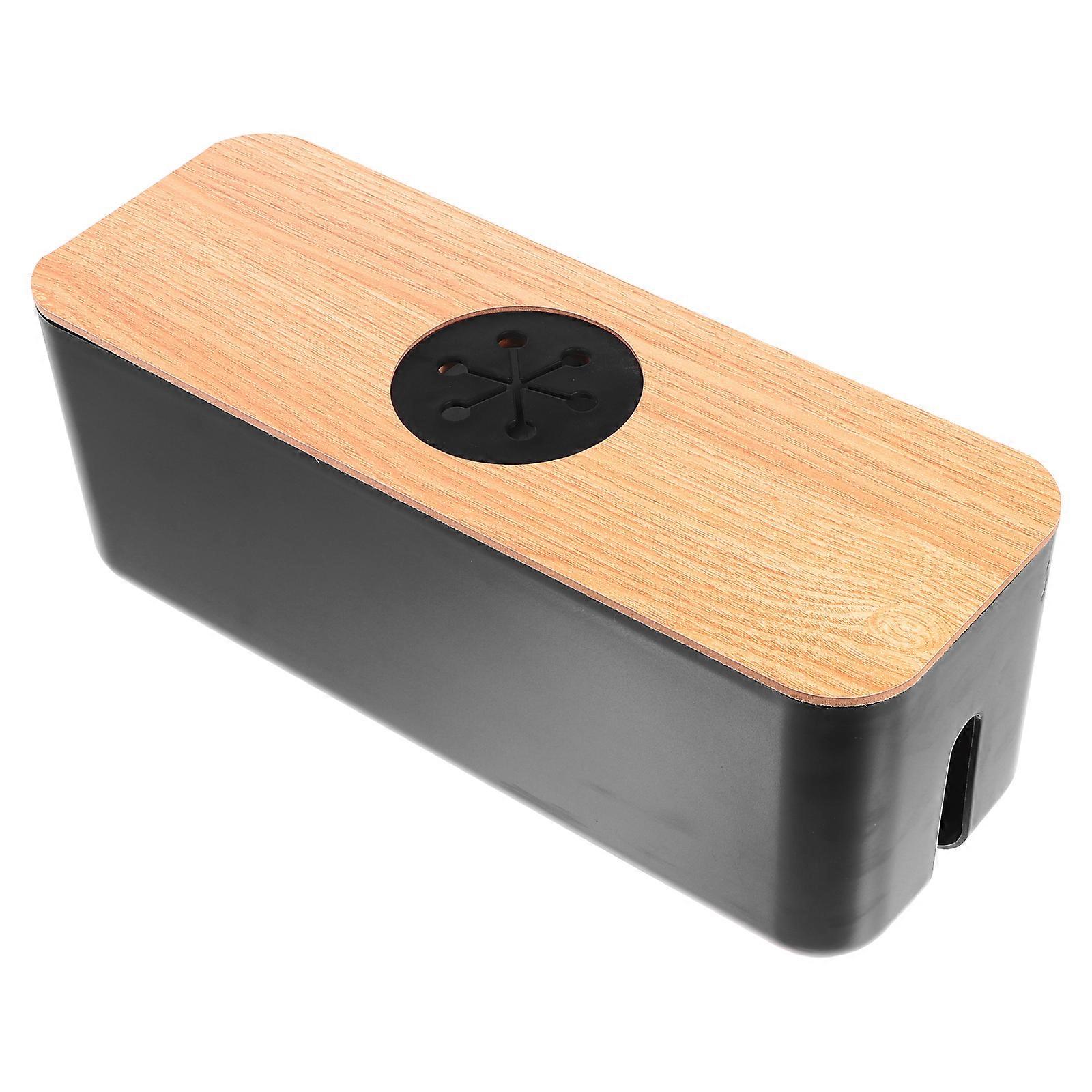 1Pc Round Holed Cable Storage Box Power Line Case Charging Cable Container