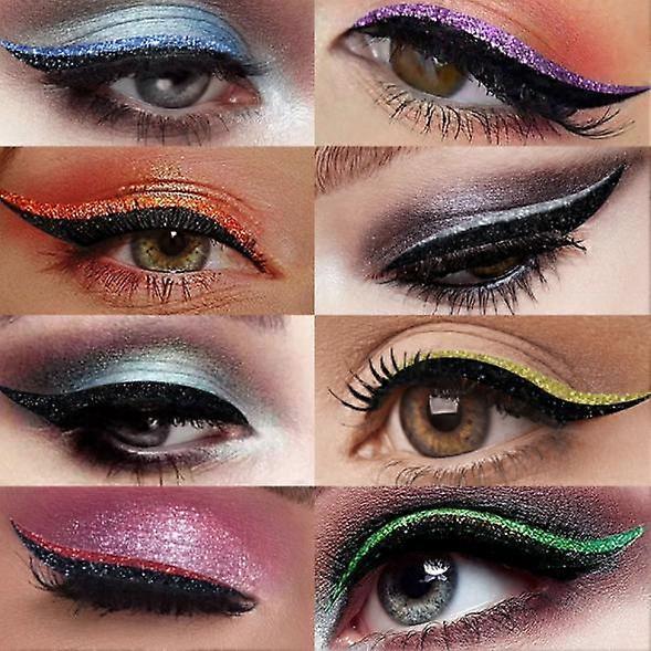 Reusable Eyeliner Stickers Different Color Shiny Eyeliner Stickers
