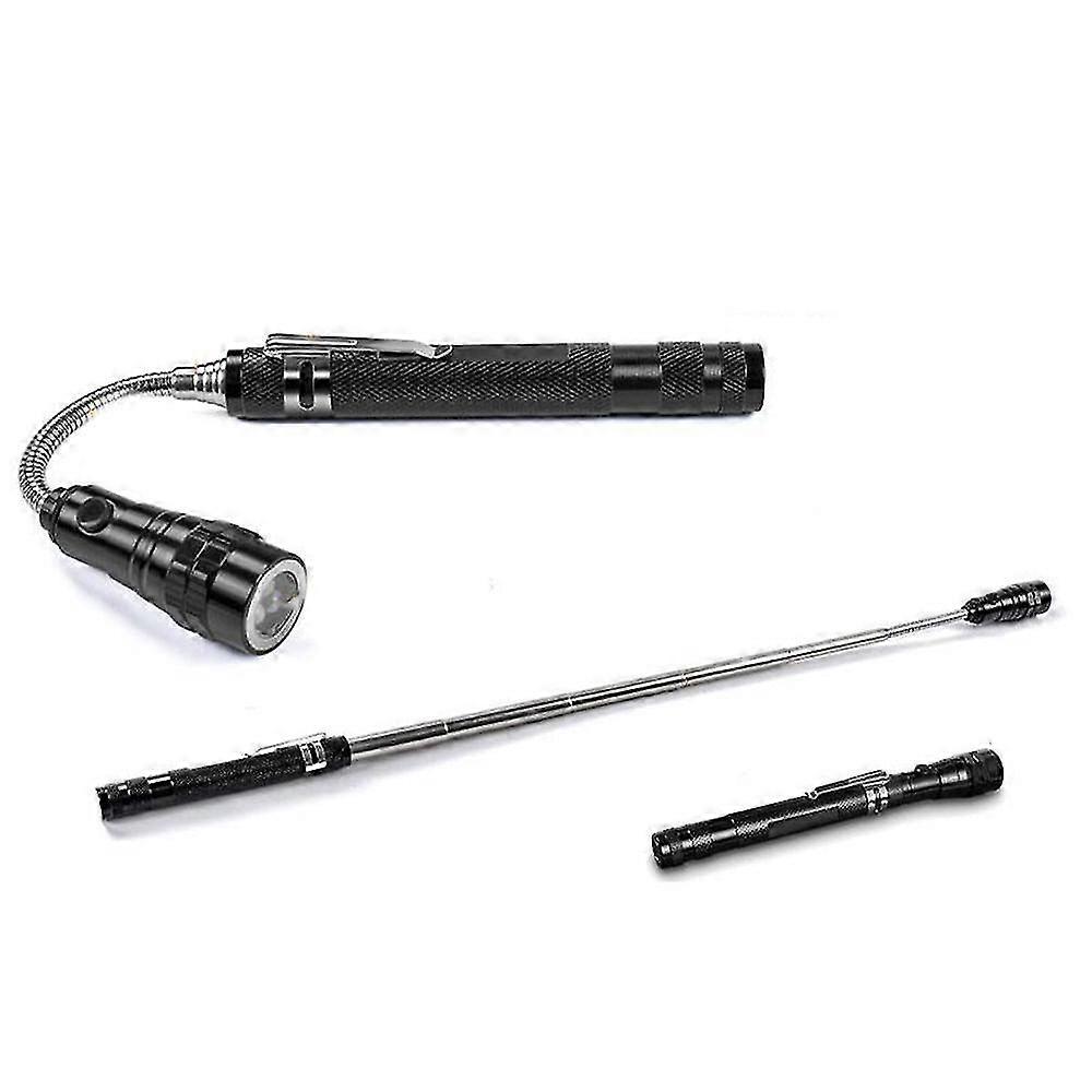 Super Bright Led Lights Telescoping Flashlight With Magnetic Base Flexible Torch For Hiking Camping