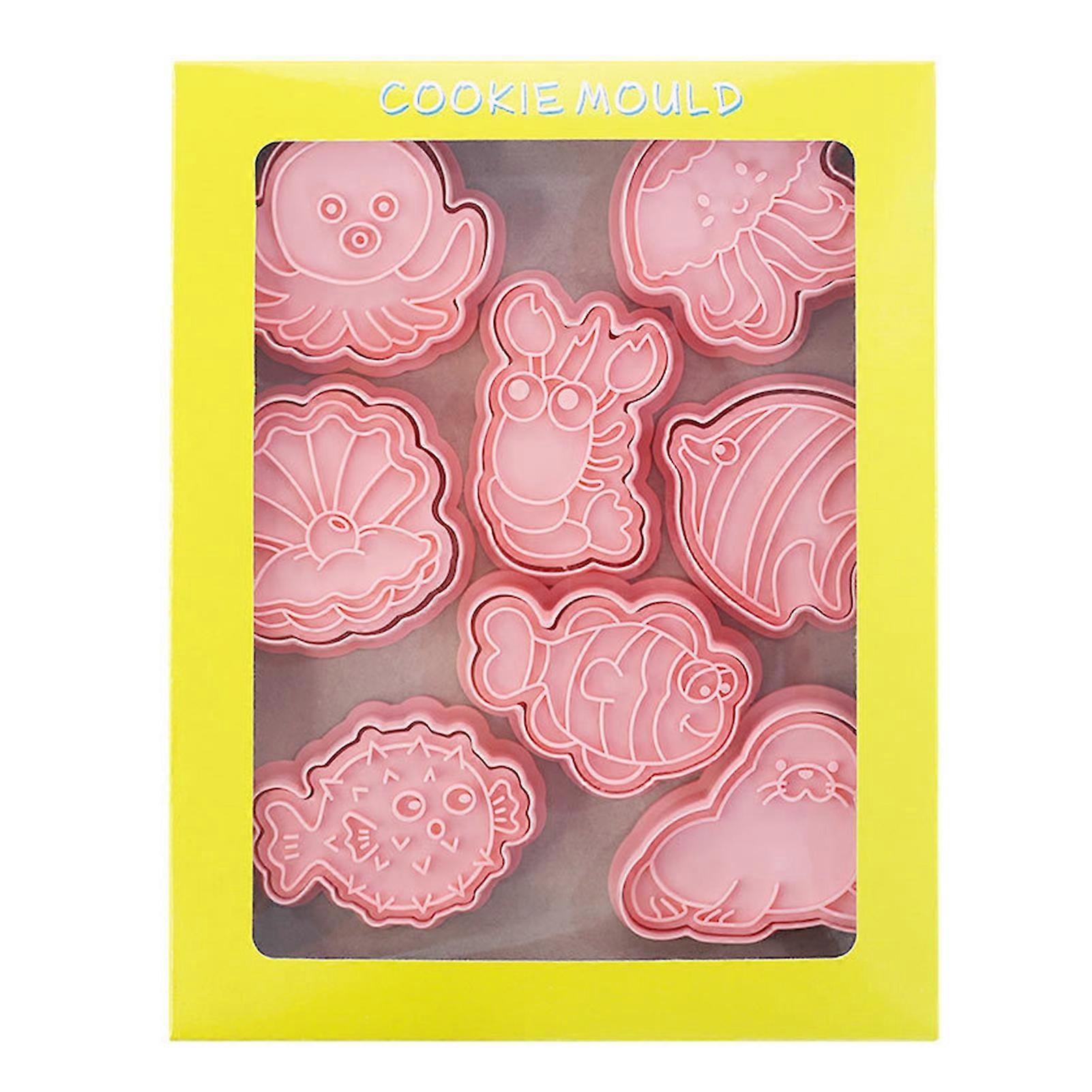 1 Satz Ausstechform Meer Tier Muster Lebensmittelqualität PP Brot Backen Keksform Küchenzubehör