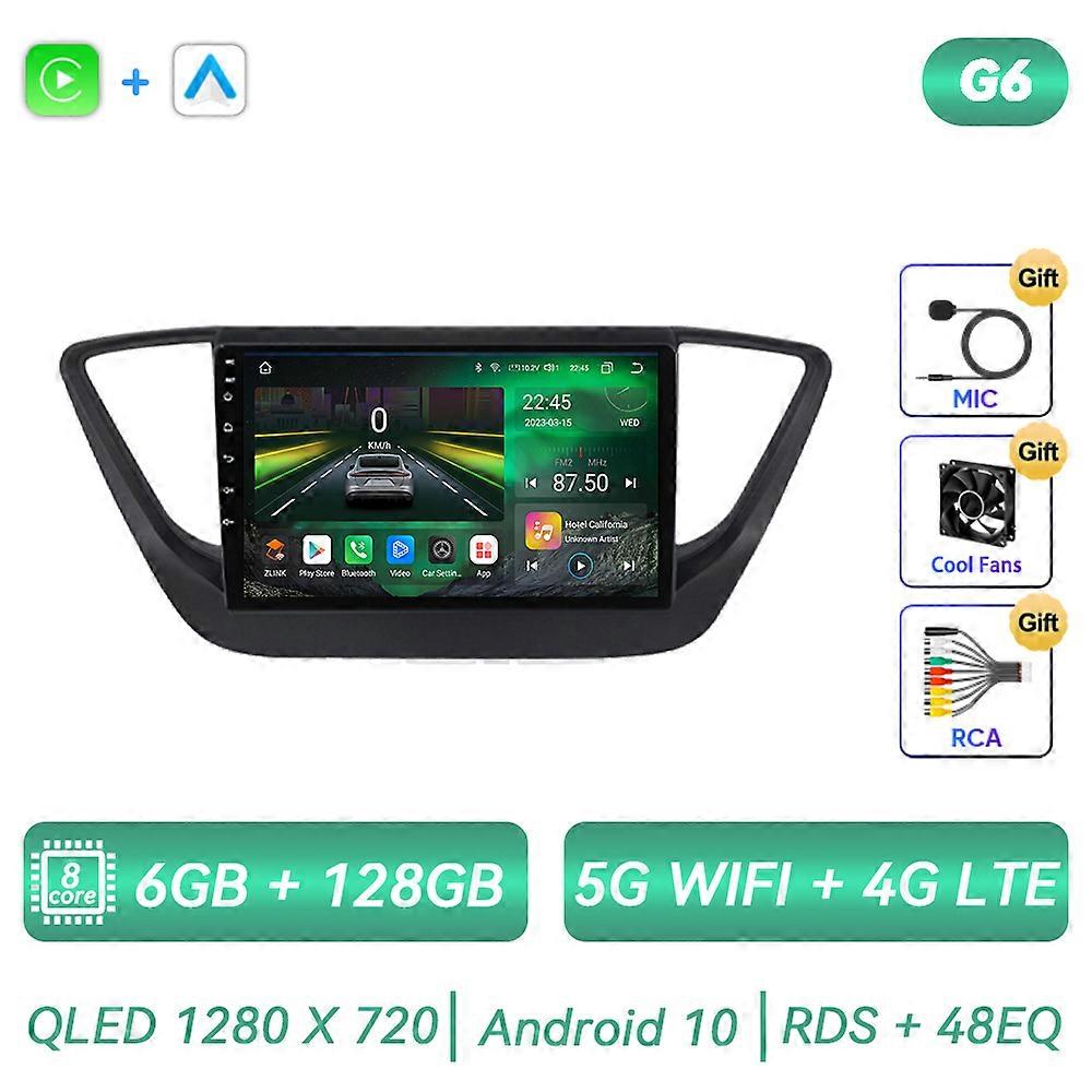 For Hyundai Solaris 2 2017 2018 - 2020 Android Car Radio Multimedia Player GPS Navigation Carplay QLED Touch Screen Auto Stereo