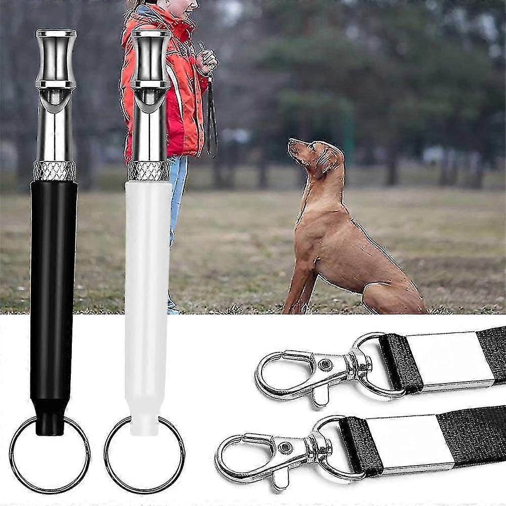 Dog Whistle, 2pcs/set Professional Ultrasonic Dog Whistle To Stop Barking, Recall Training, Adjustable Frequency, With Lanyard, Portable