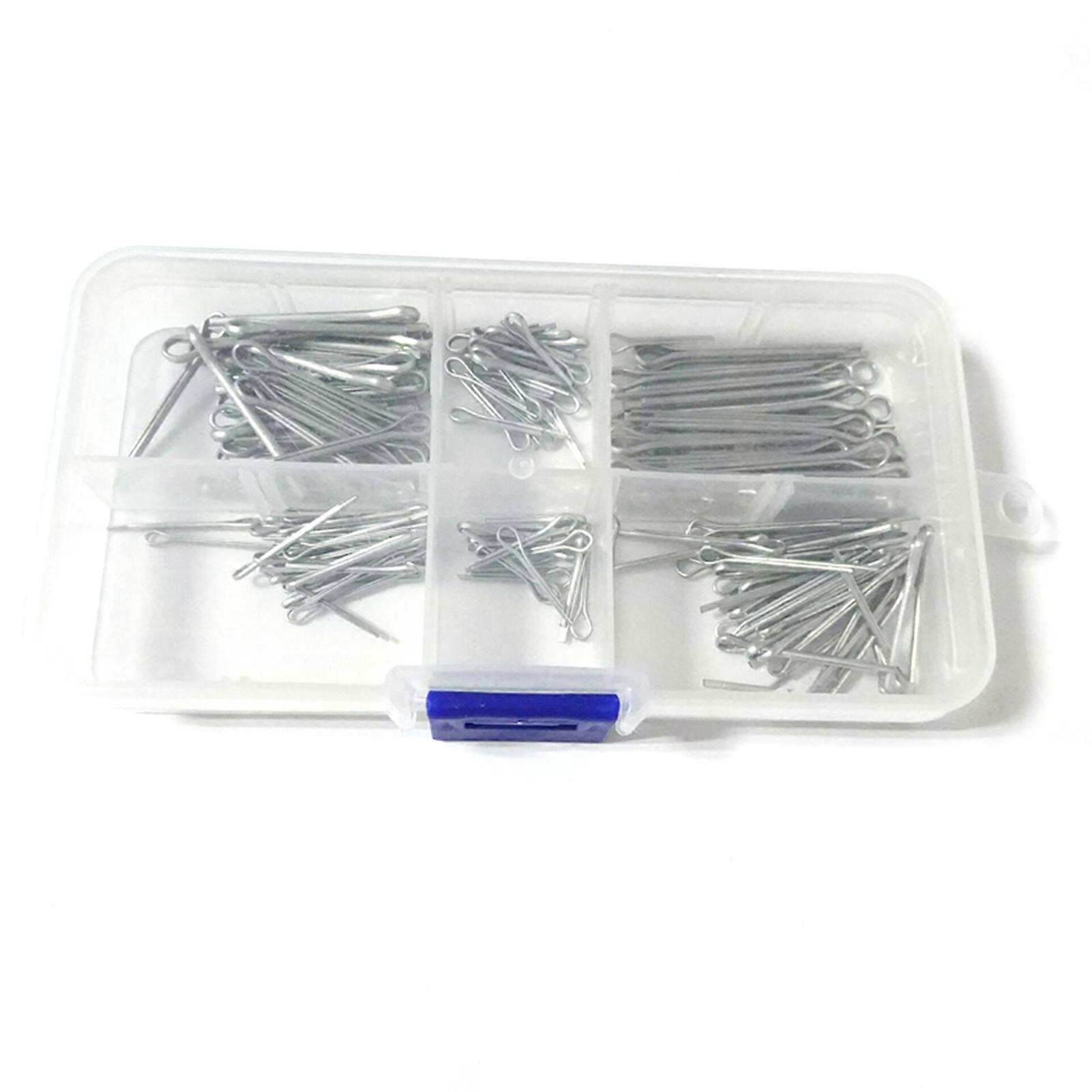 175Pcs Galvanized Zinc Alloy Split Cotter Pins Fixing Set Assortment Kits Tool QinHai