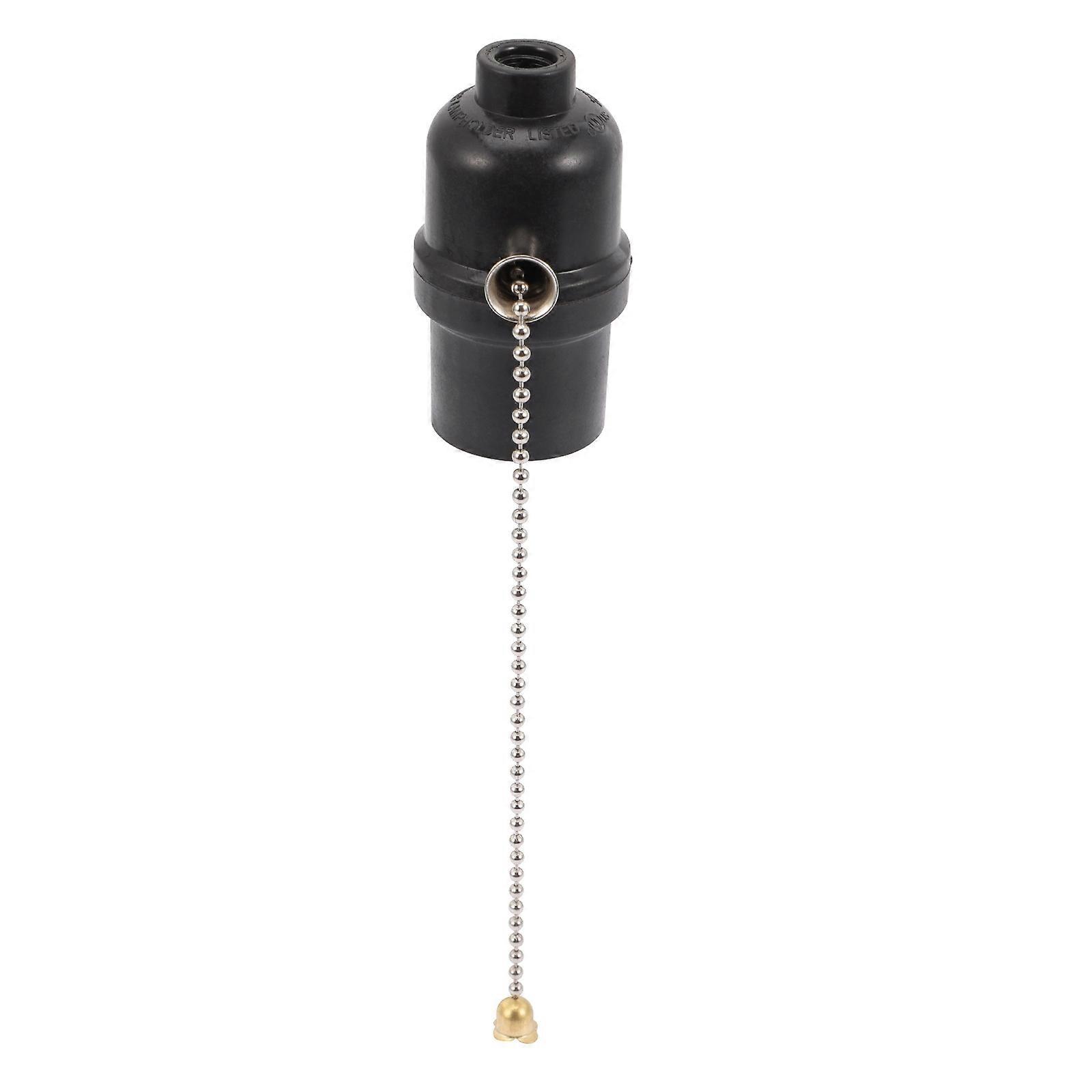 2pcs Pull Chain Light Fixture E27 Light Socket Pull Chain Lampholder Lamp Base Supply
