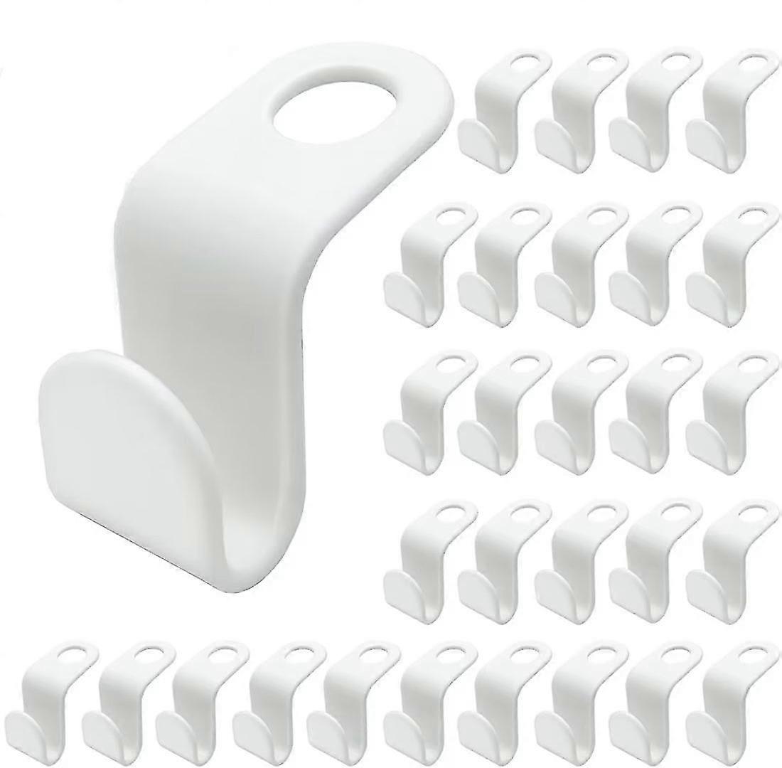 30 Pack Hanger Connector Hook, White Hanger Hook Super Space Saving Hanger Mini Hanger Connector Multilayer Stackable Hanger Extender For Wardr
