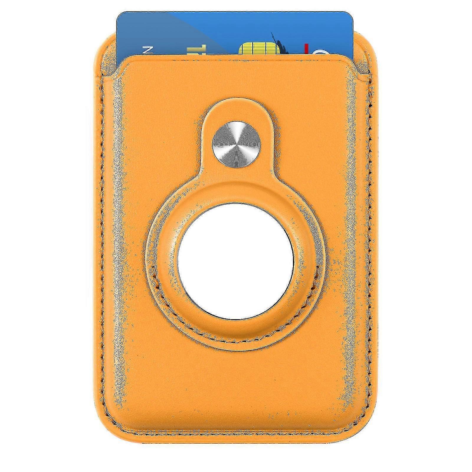 محفظة بطاقة Magsafe متوافقة مع سلسلة Iphone 12/13 ، غطاء حامل بطاقة محفظة جلدي مغناطيسي مع جيب Airtag (واحد فقط)