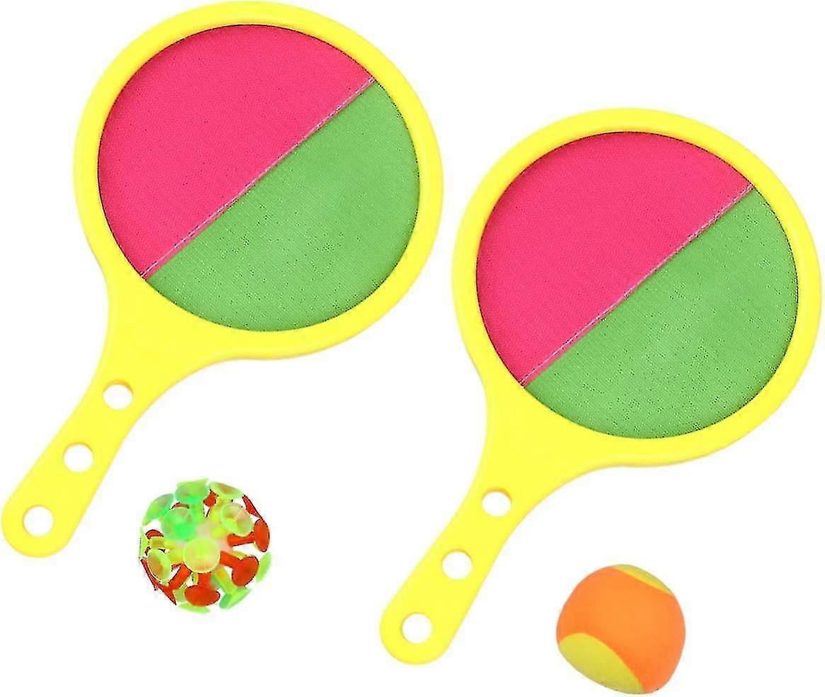 2sets Adults Side Beach Balls Interaction Pad Favor Party Toss and Indoor Supplies Handle Game Parents- Children Garden Paddles Throw Child Props Leis