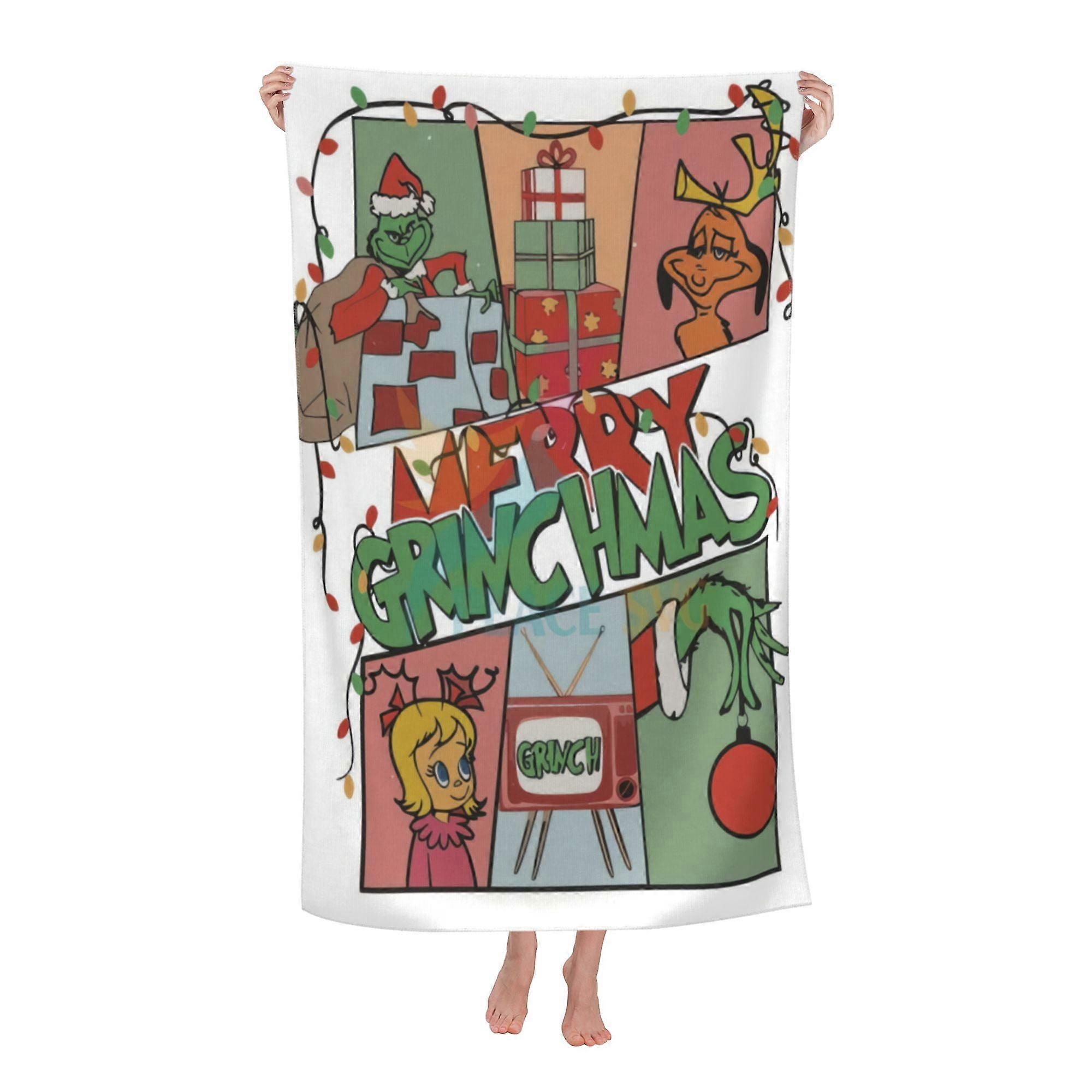 w615The Grinch Beach Towel, Large Microfiber Bath Towelqlx615