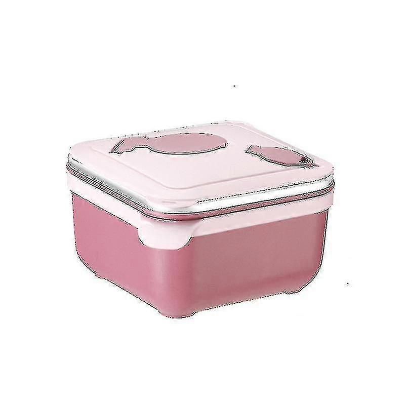 1400ml 304 Stainless Steel Square Instant Noodle Bowl With Lid Student Dormitory Portable Lunch Box Food Storage Box
